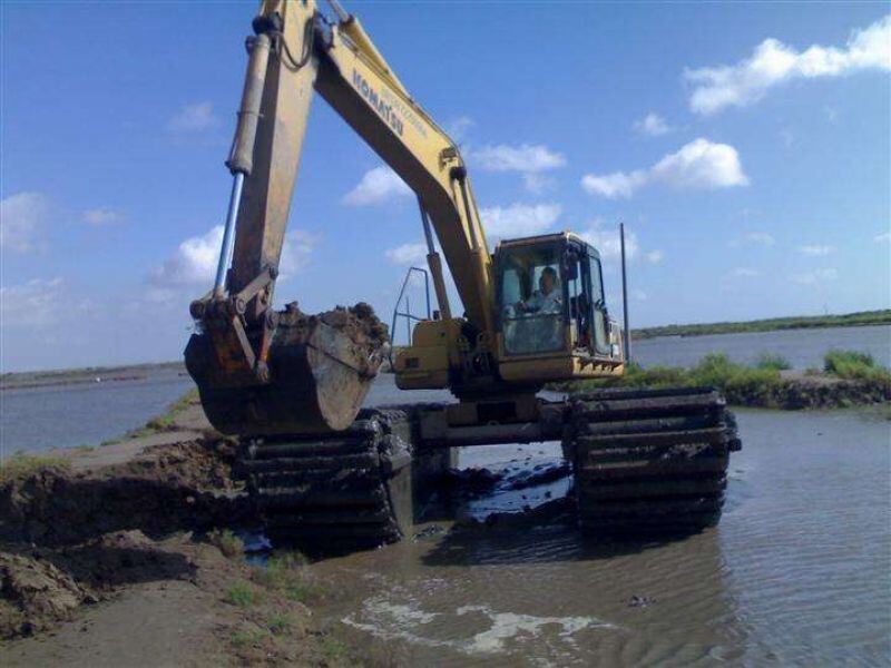 Corrente de sapata de esteira flutuante para escavadeira anfíbia personalizada para fornecedor de motor de caminhada hidráulico SY135 320D