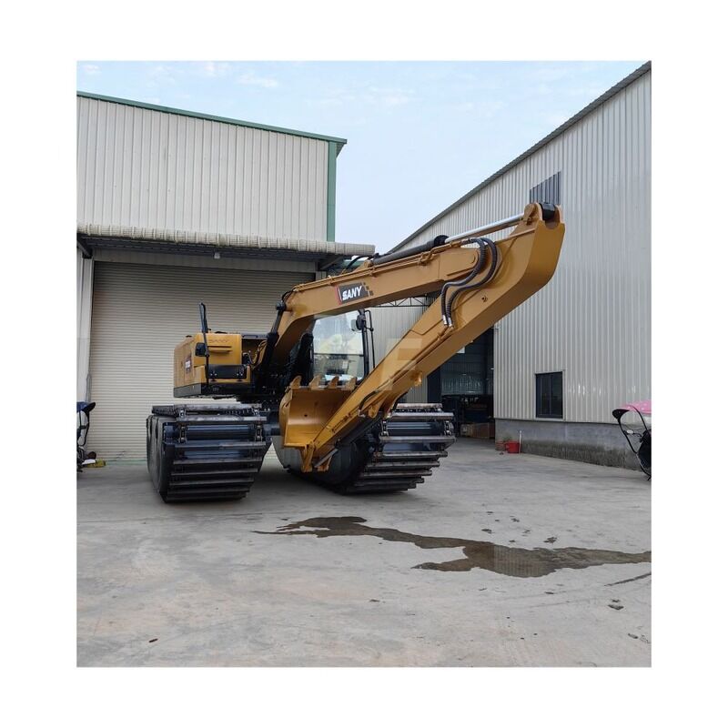 Customização Excavadora Anfíbia Pontoão Flutuante Subcarro para Sany SY135C Excavadora de Pântano