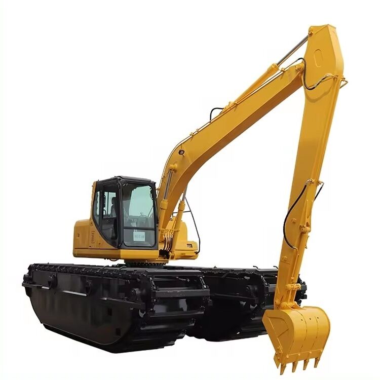 Subcarroça de pontão flutuante personalizada para escavadeira anfíbia Fornecedor de conversão de zonas úmidas de pântano