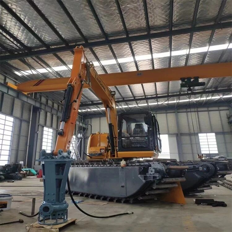 Excavadora personalizável Pontoon Subcarro Float de água Float de pântano para operação estável Fornecedor de manutenção fácil