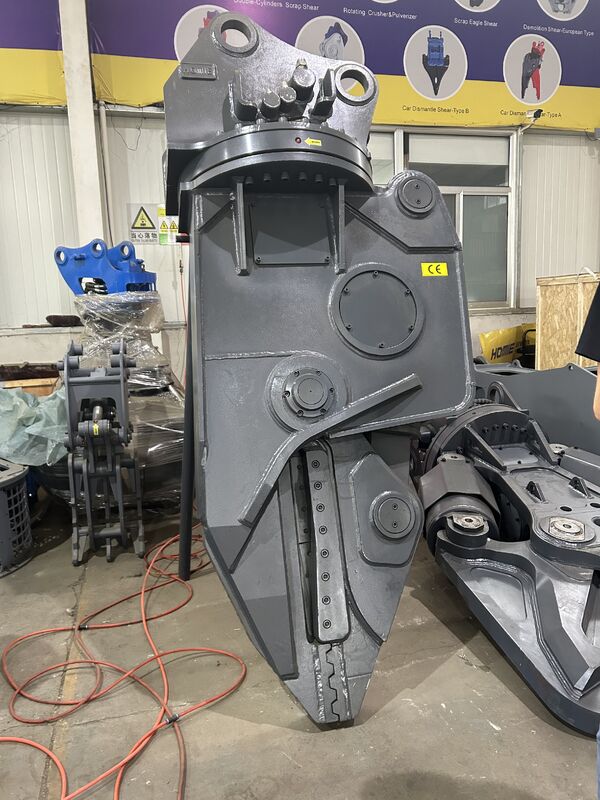 Fábrica personalizar Excavadora de trabalho pesado de sucata hidráulica de corte de metal Carro antigo de corte de barco de corte de lâmina afiada 360 ° rotação de tubos de barras de aço de corte